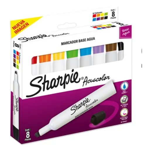 Sharpie Marcador Acuacolor 8 Piezas - Efecto Acuarela