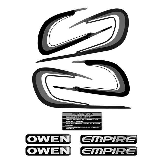 Rotulado Vinil Brillante Owen. Mod Viejo Negro