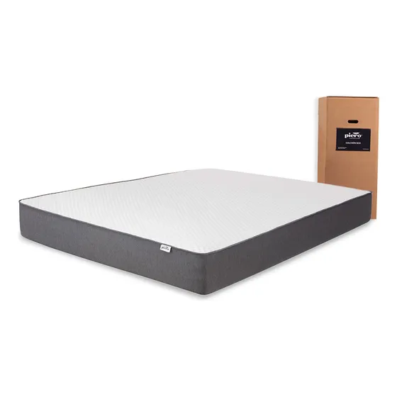 Piero Colchónbox colchón 2 plazas de Espuma color blanco y gris 140cm x 190cm x 25cm