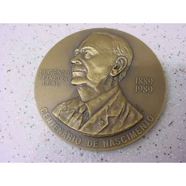Antiga - Medalha Centenário Eugênio Teixeira Leal, 1889/1989