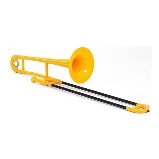 Trombon Tenor Plastico Parquer Amarillo Funda Soporte Cuota