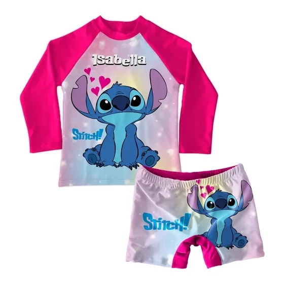 Conjunto De Traje De Baño Stitch Y Angel