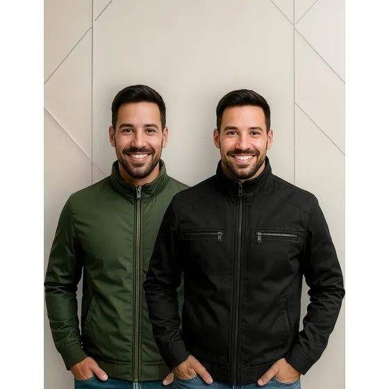 Jaqueta De Nylon Dupla Face 90% Impermeável Acolchoada Neve