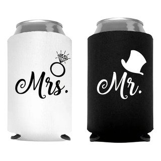 2 Fundas Portalatas Mr. And Mrs. Neopreno Térmico 2 Fundas Portalatas Mr. And Mrs. Neopreno Térmico