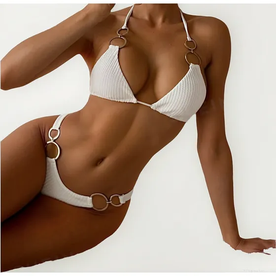Bikini Malla Argolla Clasica Calidad Premium Importada Shein