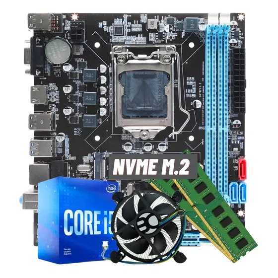 Kit Placa Mãe I5 Gamer Lga1155 16gb Ddr3 Gigalan M2 Usb 3.0