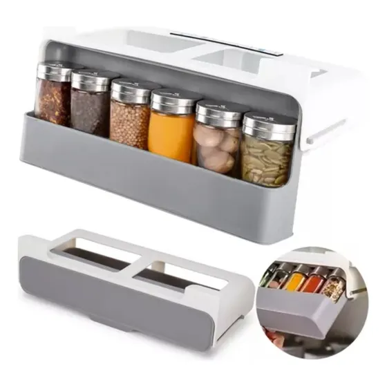 Especiero Colgante Jazak Rebatible Alacena Cocina Estante Color Blanco