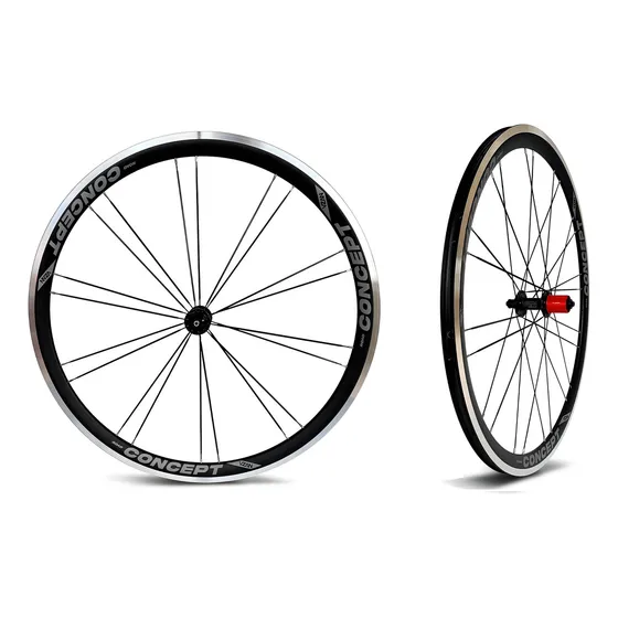 Par Roda Bicicleta Aro 700 Speed Vzan Concept Clincher Cor Preto