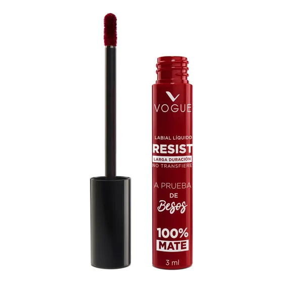 Labial Vogue A Prueba De Besos Resist color poderosa mate