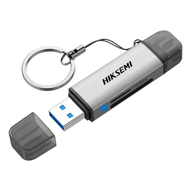 Hiksemi Lector De Tarjetas 2 En 1 Conector Dual Usb-a Y Usb-c Y Soporta Sd Y Micro Sd