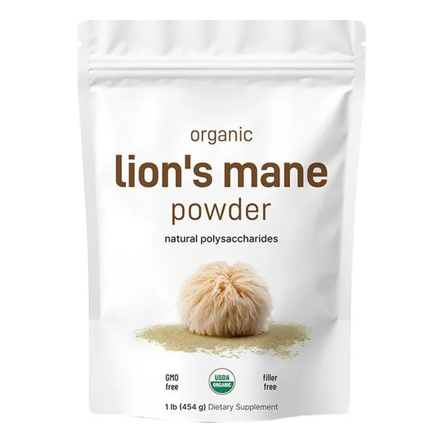 Polvo De Hongos De Melena De Leon Organic - Salud Cerebral N