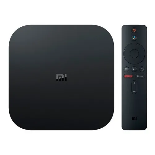 Mi Box Tv Xiaomi 4k Google Assistant y Chromecast integrados en color negro