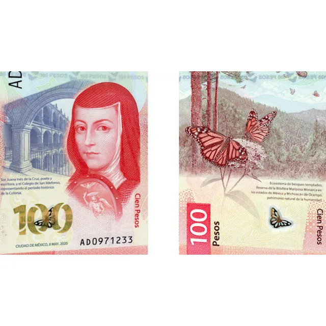 Hermoso Billete De 100 Pesos Mexicanos Unc Genial Regalo
