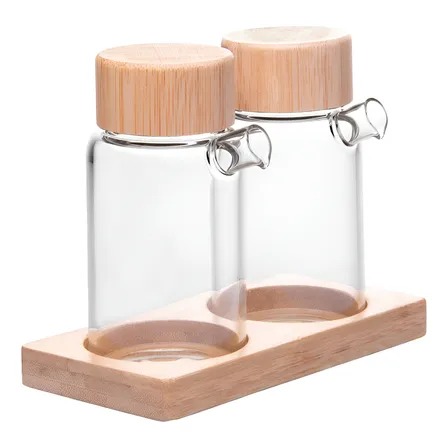 2 Galheteiros Wolff Classic De Vidro Borossilicato Com Tampa