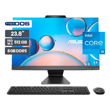 All In One Asus Aio A3402 Core I5-1335u 8gb Ssd512gb 23.8 Color Negro