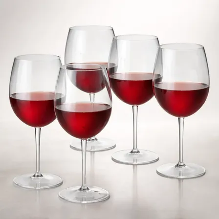 Taça Vinho 600ml 10pçs Acrílico Cristal Alta Qualidade Transparente