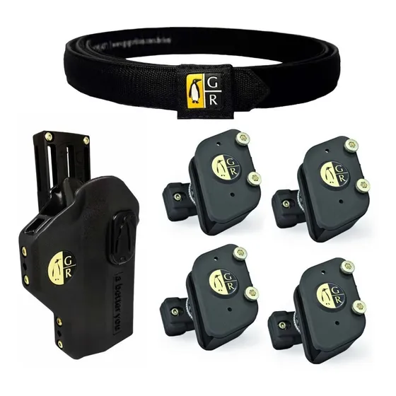 Kit Ipsc Guga Ribas Neo Coldre + Cinto + 4 Porta Carregador