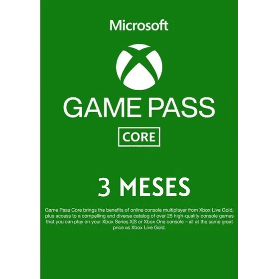 Xbox Game Pass Core 3 Meses [ Codigo Digital México ]