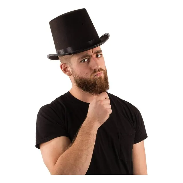 Sombrero Negro Copa Alta Mago Halloween Disfraz Anonymus