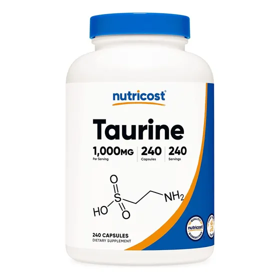 Taurina Suplemento En Capsulas 1000mg Con 240 Porciones Sabor Sin Sabor