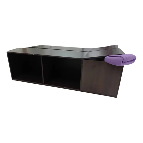 Juego Modular Genérico Para Sala Con Baúl - Color Wengue