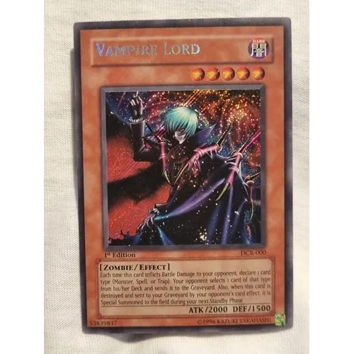 Vampire Lord Secreto 1st Dcr-000 Yugioh Detalle