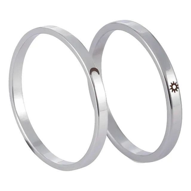 Anillos Sol Y Luna Mejores Amigas Amistad Bff Joya Plata 950