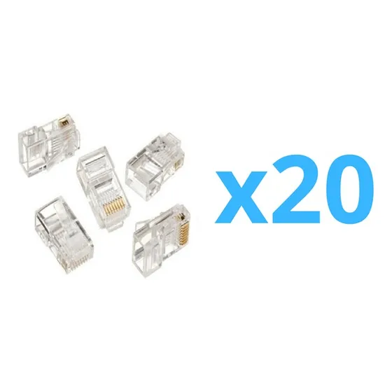 Conector Rj45 Cat5e Pack De 20 Unidades