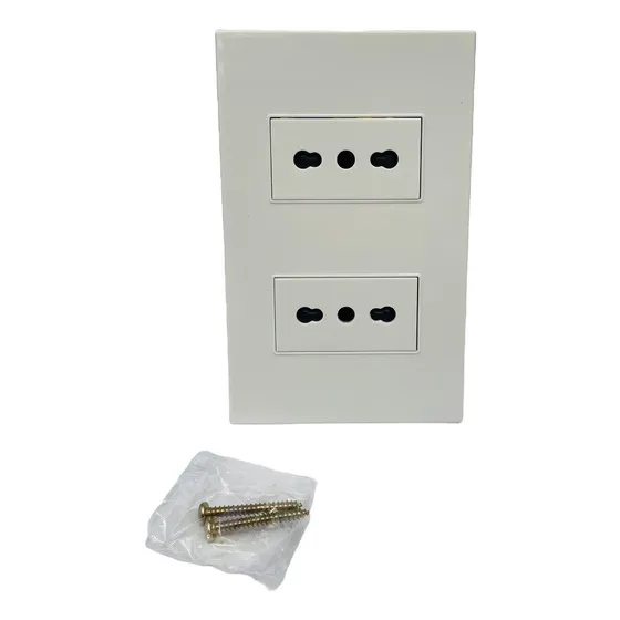 Tomacorriente Enchufe Doble 16a 250v Blanco Certificado Sec