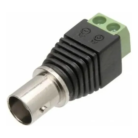Kit 20 Conector Plug Jack Bnc Fêmea  Com Borne  Cftv Camera