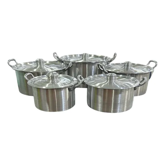 Juego De Ollas De Aluminio 5pzas