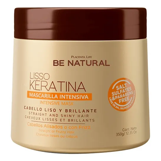 Máscarilla Lisso Keratina Be Natural 350 Gr Original 