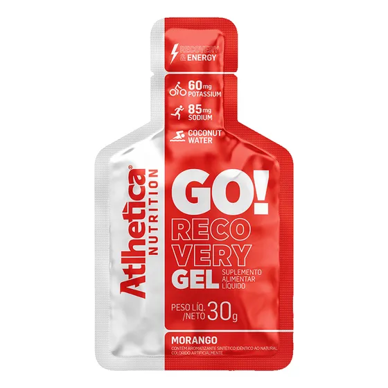 Gel Energético Go! Atlhetica Nutrition Caja X10. Frutilla Limón