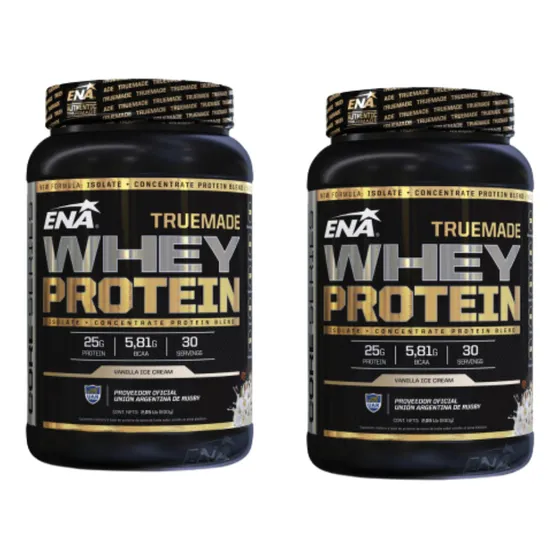 Combo 2 Truemade Whey Protein Ena 4lb Concentrada Isolada