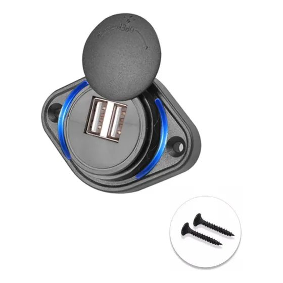 Tomada Carregador Usb Duplo Automotivo Veicular Slim