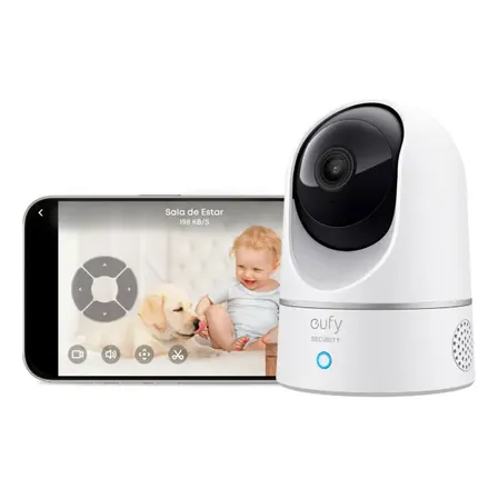 Câmera De Segurança Anker Eufy E220 2k(3mp) Wi-fi Interna 360° Babá Eletrônica Áudio Bidirecional Rastreamento Ia Para Casa E Pets Visão Noturna Compatível Com Google Homebase 3 E Alexa Branco