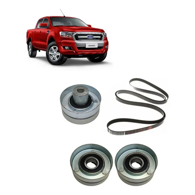 Kit Poleas Y Correa Poli V Para Ford Ranger 3.2 Puma