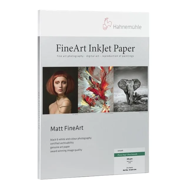 Papel Hahnemühle Photo Rag Ultra Smooth Caja Con 25 Hojas A3