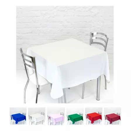 Kit 15 Toalhas De Mesa Cozzilar Lisa  4 Cadeira Buffet Festa Casamento Kit Cor Branco