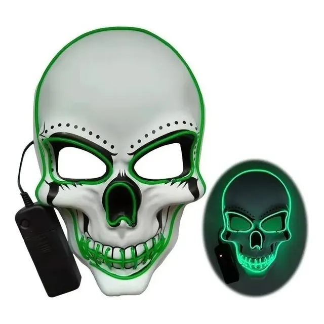 Mascara Calavera V Vendetta Luz Led De Neon Fiestas Eventos