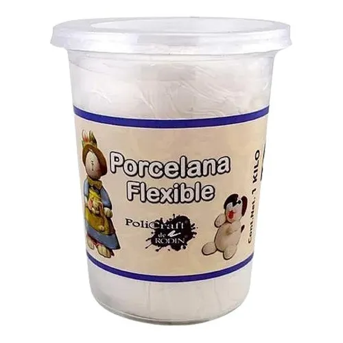 Pasta Francesa Moldeable Manualidades 1kg Porcelana Flexible Color Blanco