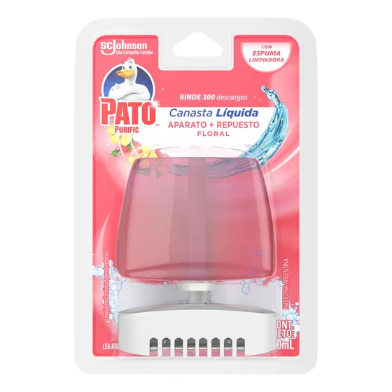 Canasta Líquida P/ Inodoro Pato Floral Aparato + Rep X 3 U