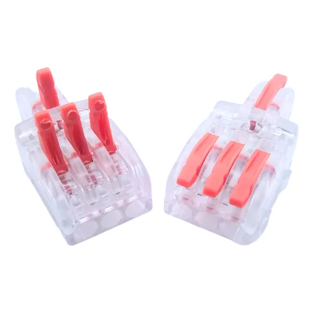 10un Conector Elétrico 4 Vias 1 In 3 Out 4mm² 32a/400v