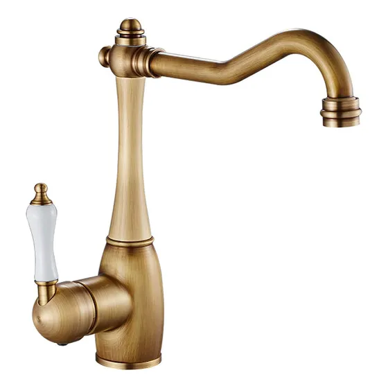 Grifo Cocina Cromado Laton Antiguo Caliente Frio Montado Una