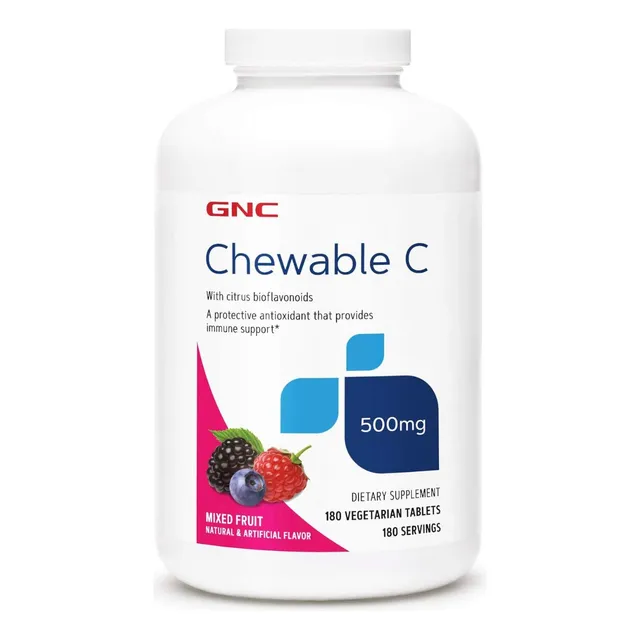 Vitamina C Con Bioflavonoides 500 Mg Gnc 180 Tabletas