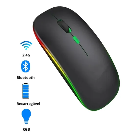 Mouse Marca Bahrein Sem Fio Recarregável Bahrein Macbook Wireles Optico Ergonômico Bluetooth