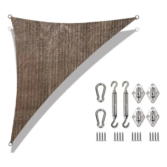 Toldo Sombra Vela Tensada Para Fijar Triangular 5x5x5 Métros