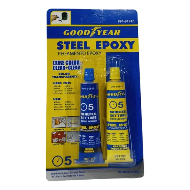 Pega Steel Epoxy 5minutos Epoxica De Transparente