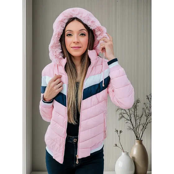 Jaqueta Feminina Bobojaco Dupla Face Inverno Nylon 3 Cores