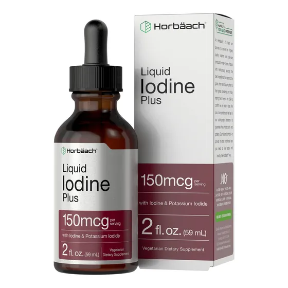 Suplemento Horbaach, Solución De Yodo Líquido, 150 Mcg, 60 M
